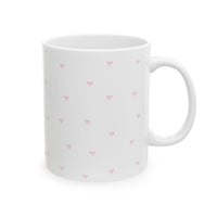 Pink Tiny Hearts Pattern Ceramic Mug