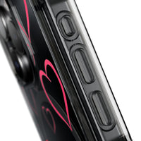 Magenta Hearts (MagSafe) Clear Phone Case