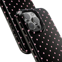 Black with Pink Polka Dots (MagSafe) Phone Case