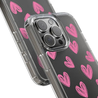 Pink Heart Doodles Design Phone Cases