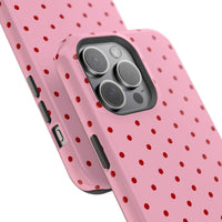 Pink With Red Polka Dots (MagSafe) Phone Case