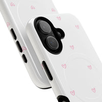 Pink Tiny Hearts Pattern (MagSafe) Phone Case