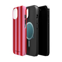 Red and pink stripes V2 (MagSafe) Phone Case
