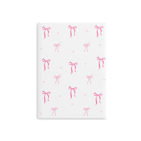 Pink Bow  Pattern Puffy Hardcover Notebook