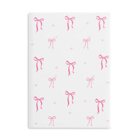 Pink Bow  Pattern Puffy Hardcover Notebook