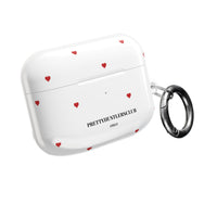 Red Heart Pattern AirPod Pro Case