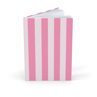 Pink Stripes Hardcover Journal