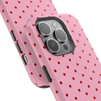 Pink With Red Polka Dots (MagSafe) Phone Case