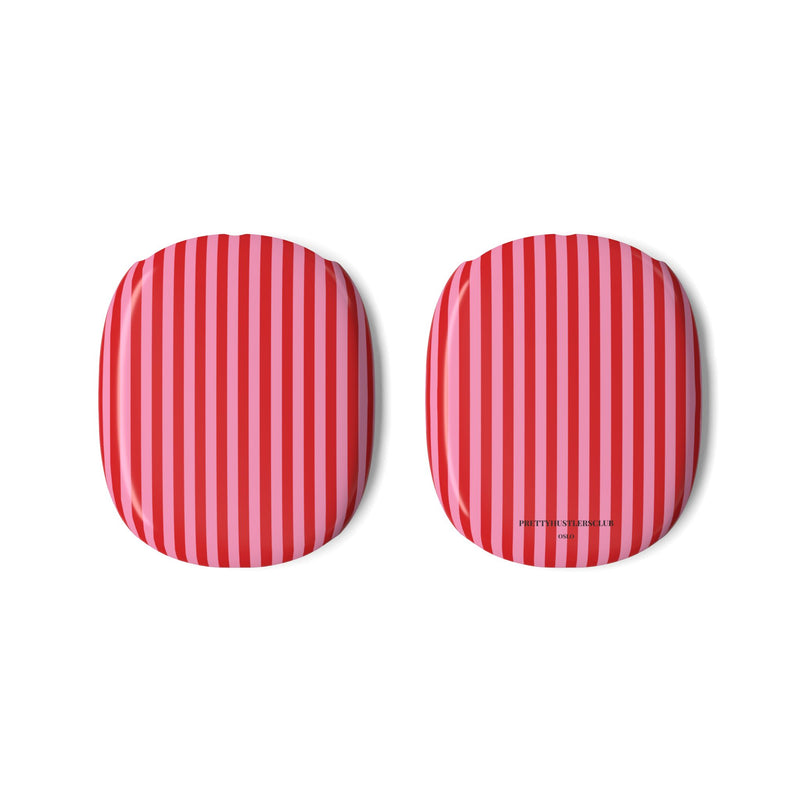 Red and Pink Stripes AirPods Max Covers