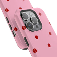 Pink With Red Polka Dots V2 (MagSafe) Phone Case