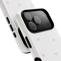 Pink Tiny Hearts Pattern (MagSafe) Phone Case