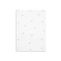 Pink Tiny Hearts Pattern  Puffy Hardcover Notebook