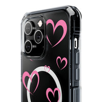 Pretty Pink Heart Pattern (MagSafe) Clear Phone Case
