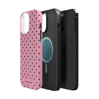 Pink With Black Polka Dots (MagSafe) Phone Case