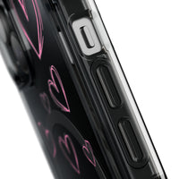 Light Pink Heart Sketches (MagSafe) Clear Phone Case