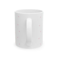 Pink Tiny Hearts Pattern Ceramic Mug