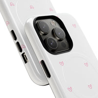 Pink Tiny Hearts Pattern (MagSafe) Phone Case