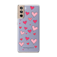Storybook Hearts Illustration Phone Case