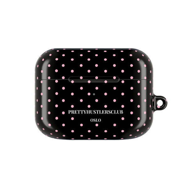 Black with Pink Polka Dots AirPod Pro Case