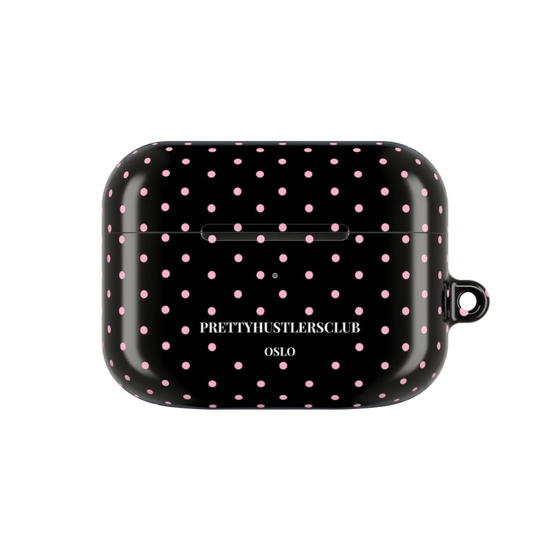 Black with Pink Polka Dots AirPod Pro Case