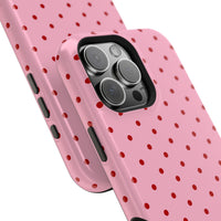 Pink With Red Polka Dots (MagSafe) Phone Case
