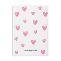Doodle Hearts Puffy Hardcover Notebook