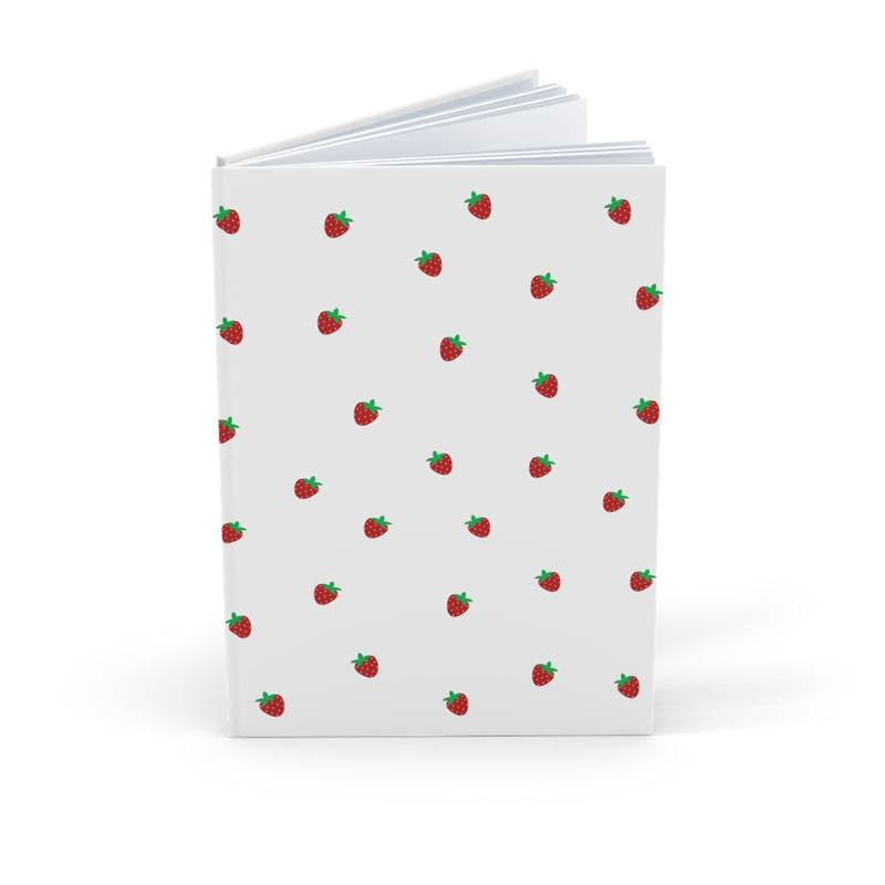 Strawberry Print Hardcover Journal