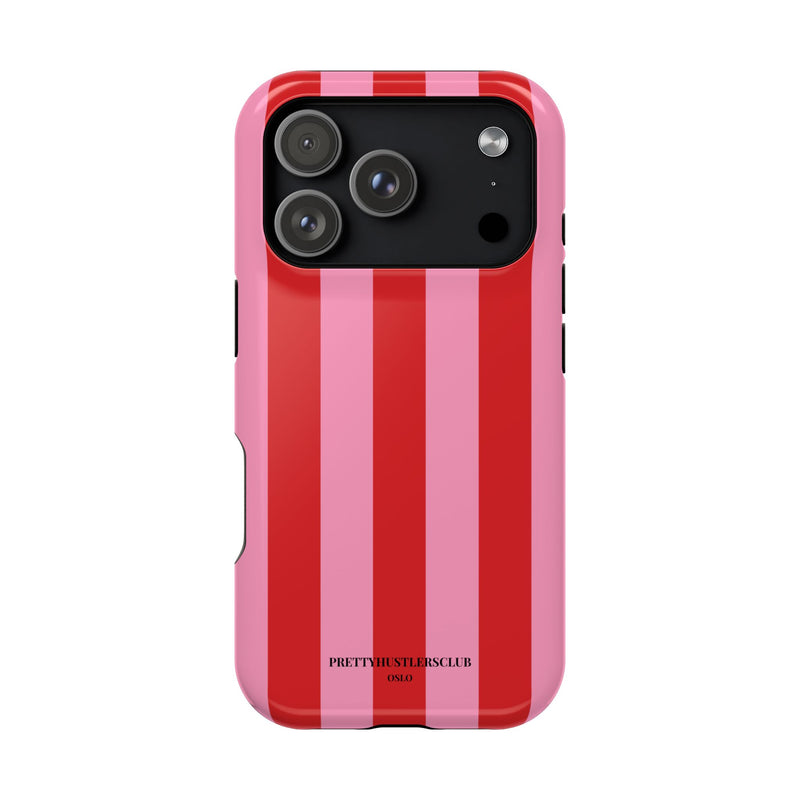 Red and pink stripes V2 (MagSafe) Phone Case