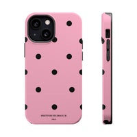 Pink With Black Polka Dots V2 (MagSafe) Phone Case