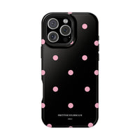 Black with Pink Polka Dots V2 (MagSafe) Phone Case