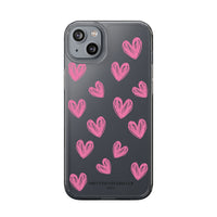 Pink Heart Doodles Design Phone Cases