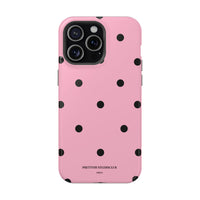 Pink With Black Polka Dots V2 (MagSafe) Phone Case