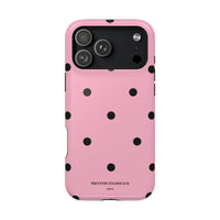 Pink With Black Polka Dots V2 (MagSafe) Phone Case