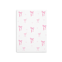 Pink Bow  Pattern Puffy Hardcover Notebook