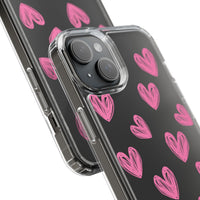 Pink Heart Doodles Design Phone Cases