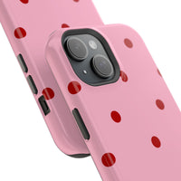 Pink With Red Polka Dots V2 (MagSafe) Phone Case