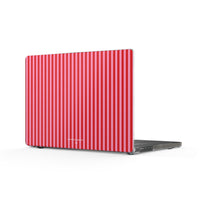 Red and Pink Stripes MacBook Case