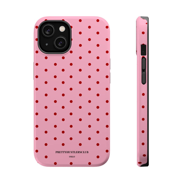 Pink With Red Polka Dots (MagSafe) Phone Case