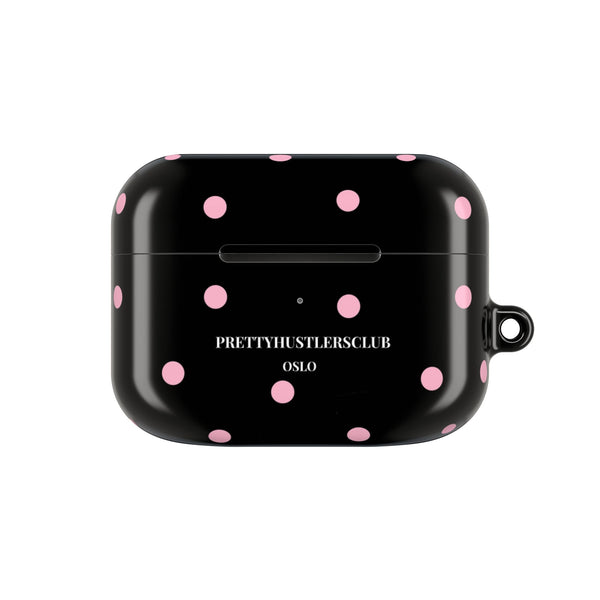 Black with Pink Polka Dots V2 AirPod Pro Case