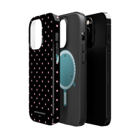 Black with Pink Polka Dots (MagSafe) Phone Case