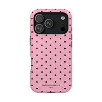 Pink With Black Polka Dots (MagSafe) Phone Case