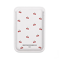 Cherry Pattern (MagSafe) Vegan Card Holder