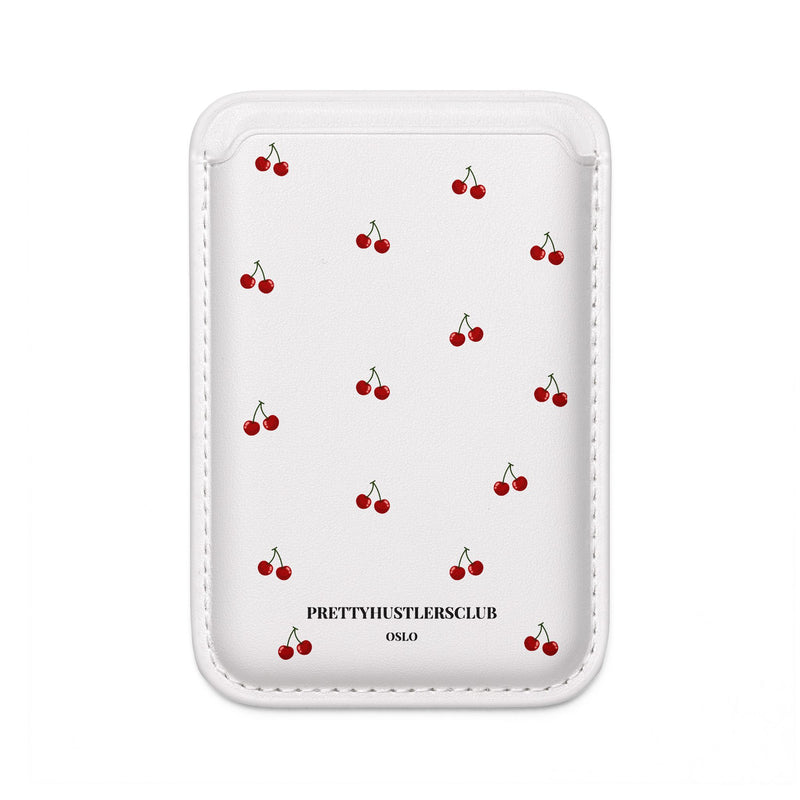 Cherry Pattern (MagSafe) Vegan Card Holder