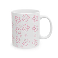Pink Daisy Doodles Ceramic Mug