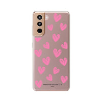 Pink Heart Doodles Design Phone Cases