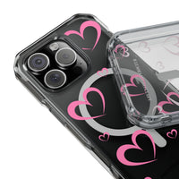 Pretty Pink Heart Pattern (MagSafe) Clear Phone Case