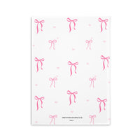 Pink Bow  Pattern Puffy Hardcover Notebook