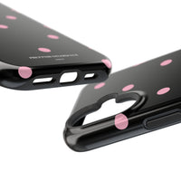 Black with Pink Polka Dots V2 (MagSafe) Phone Case