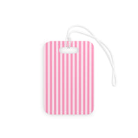 Pink Stripes Luggage Tag