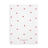 Red Heart Pattern Puffy Journal